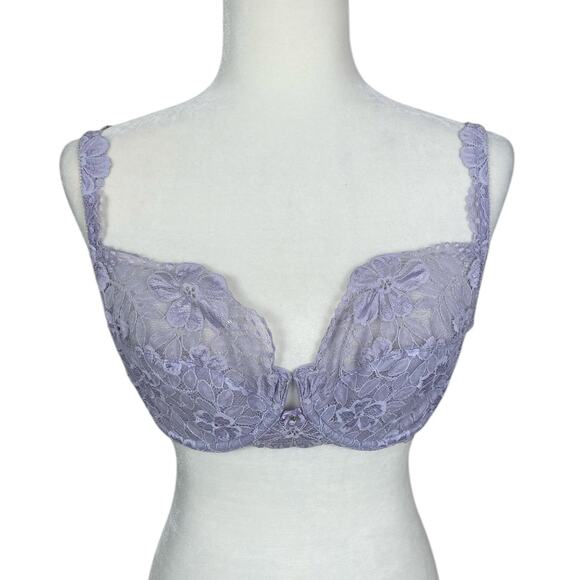 Victoria's Secret Other - Victoria's Secret Lace Bra Underwire Unlined Pastel Lilac Size 36C Sexy Y2K